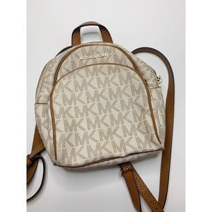 Light Cream Michael Kors Mini Backpack Purse